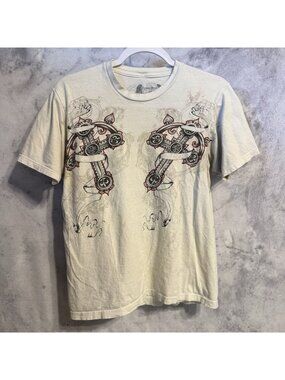 Carbon Black Y2K Grunge T Shirt Mens Medium Short Sleeve Graphic Tee